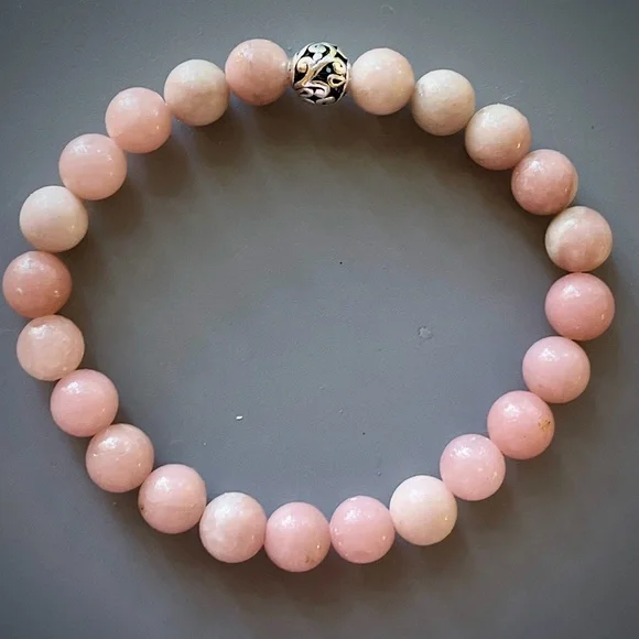 Pink Opal Handcrafted Bead Bracelet - Picture 2 of 5